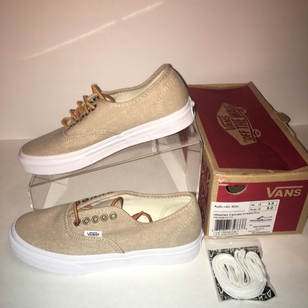 Vans Authentic Sneakers in Beige and White